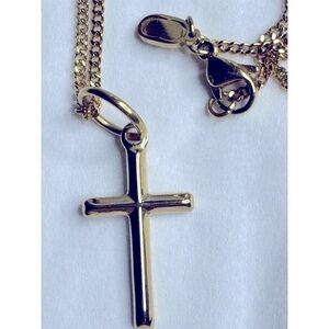 New Riveting Jewelry Men's Gold Cross Pendant Necklace